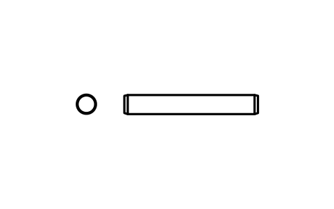 Preview of the Parallel pin ISO 2338 2 m6 x 14 symbol, block PIN_2X14