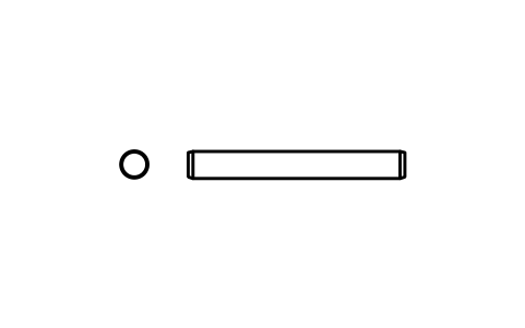 Preview of the Parallel pin ISO 2338 2 m6 x 16 symbol, block PIN_2X16