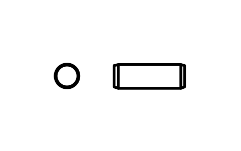 Preview of the Parallel pin ISO 2338 2 m6 x 6 symbol, block PIN_2X6