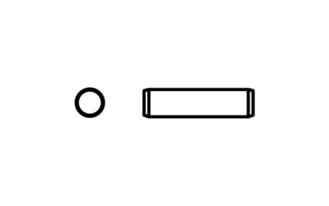 Preview of the Parallel pin ISO 2338 2 m6 x 8 symbol, block PIN_2X8