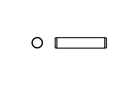 Preview of the Parallel pin ISO 2338 2.5 m6 x 12 symbol, block PIN_2_5X12