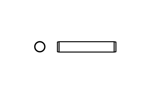 Preview of the Parallel pin ISO 2338 2.5 m6 x 14 symbol, block PIN_2_5X14