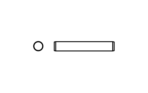 Preview of the Parallel pin ISO 2338 2.5 m6 x 16 symbol, block PIN_2_5X16