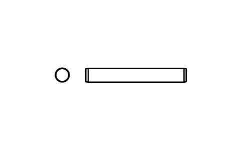 Preview of the Parallel pin ISO 2338 2.5 m6 x 18 symbol, block PIN_2_5X18