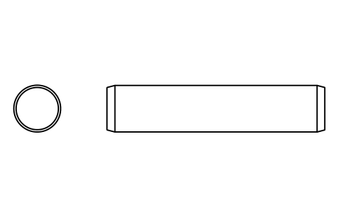 Preview of the Parallel pin ISO 2338 30 m6 x 140 symbol, block PIN_30X140