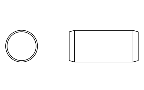 Preview of the Parallel pin ISO 2338 30 m6 x 65 symbol, block PIN_30X65