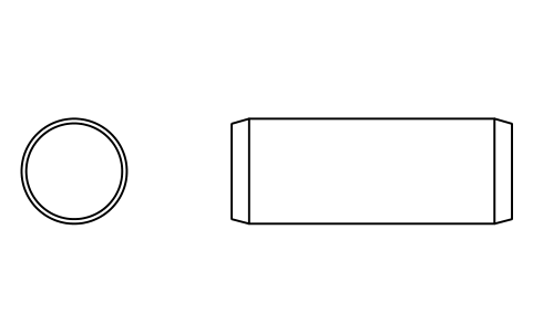 Preview of the Parallel pin ISO 2338 30 m6 x 80 symbol, block PIN_30X80