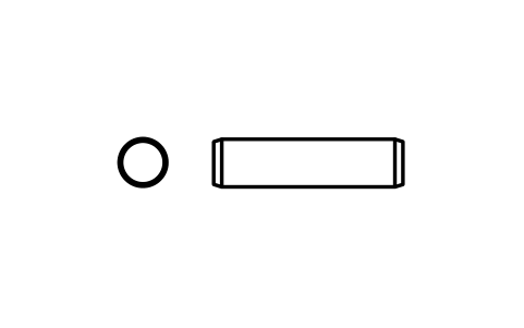 Preview of the Parallel pin ISO 2338 3 m6 x 12 symbol, block PIN_3X12