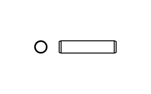 Preview of the Parallel pin ISO 2338 3 m6 x 14 symbol, block PIN_3X14