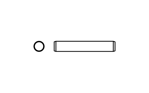 Preview of the Parallel pin ISO 2338 3 m6 x 18 symbol, block PIN_3X18