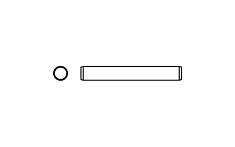 Preview of the Parallel pin ISO 2338 3 m6 x 22 symbol, block PIN_3X22