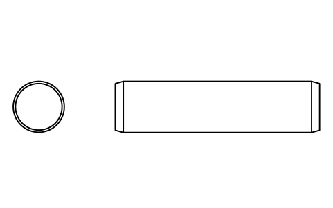 Preview of the Parallel pin ISO 2338 40 m6 x 160 symbol, block PIN_40X160