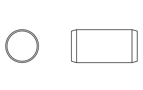Preview of the Parallel pin ISO 2338 40 m6 x 80 symbol, block PIN_40X80
