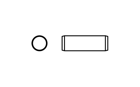 Preview of the Parallel pin ISO 2338 4 m6 x 12 symbol, block PIN_4X12
