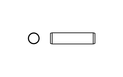 Preview of the Parallel pin ISO 2338 4 m6 x 16 symbol, block PIN_4X16