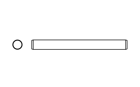 Preview of the Parallel pin ISO 2338 4 m6 x 40 symbol, block PIN_4X40