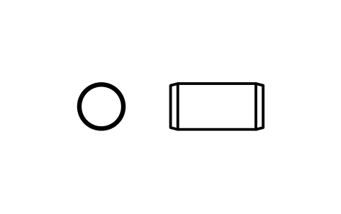 Preview of the Parallel pin ISO 2338 4 m6 x 8 symbol, block PIN_4X8