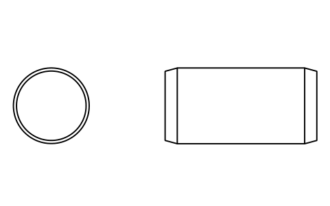 Preview of the Parallel pin ISO 2338 50 m6 x 100 symbol, block PIN_50X100