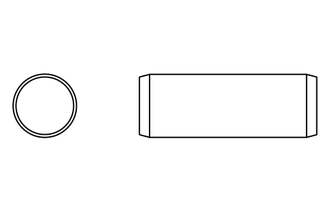 Preview of the Parallel pin ISO 2338 50 m6 x 140 symbol, block PIN_50X140