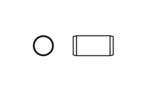 Preview of the Parallel pin ISO 2338 5 m6 x 10 symbol, block PIN_5X10