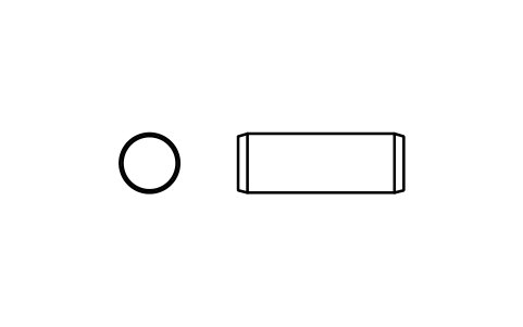 Preview of the Parallel pin ISO 2338 5 m6 x 14 symbol, block PIN_5X14