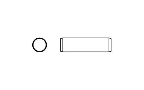 Preview of the Parallel pin ISO 2338 5 m6 x 18 symbol, block PIN_5X18