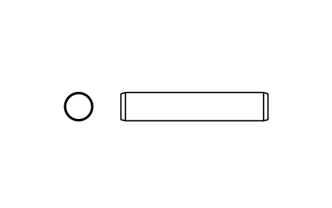 Preview of the Parallel pin ISO 2338 5 m6 x 26 symbol, block PIN_5X26