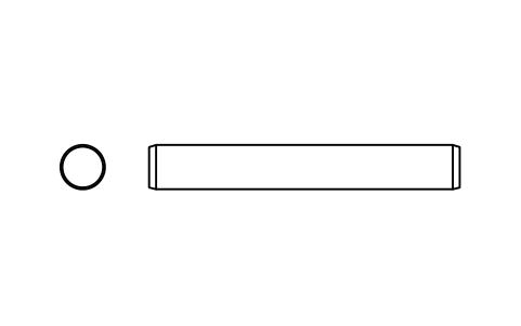 Preview of the Parallel pin ISO 2338 5 m6 x 35 symbol, block PIN_5X35