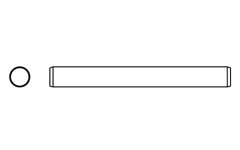 Preview of the Parallel pin ISO 2338 5 m6 x 45 symbol, block PIN_5X45