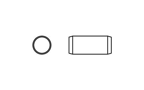 Preview of the Parallel pin ISO 2338 6 m6 x 14 symbol, block PIN_6X14