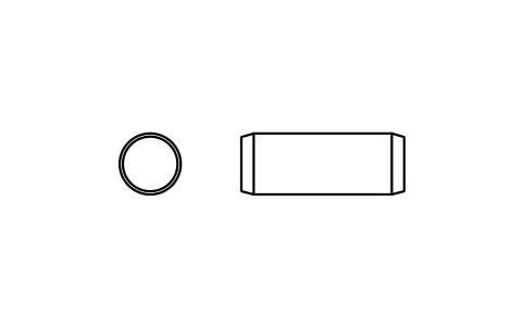 Preview of the Parallel pin ISO 2338 6 m6 x 16 symbol, block PIN_6X16