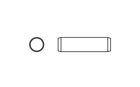 Preview of the Parallel pin ISO 2338 6 m6 x 22 symbol, block PIN_6X22