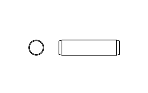 Preview of the Parallel pin ISO 2338 6 m6 x 24 symbol, block PIN_6X24