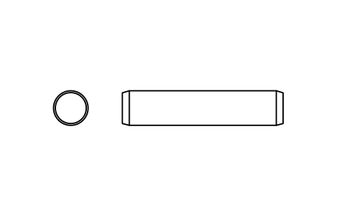 Preview of the Parallel pin ISO 2338 6 m6 x 28 symbol, block PIN_6X28