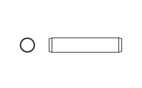 Preview of the Parallel pin ISO 2338 6 m6 x 30 symbol, block PIN_6X30