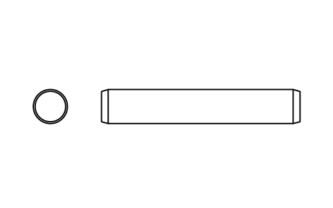 Preview of the Parallel pin ISO 2338 6 m6 x 35 symbol, block PIN_6X35