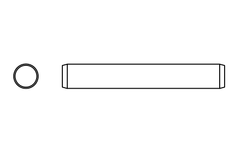Preview of the Parallel pin ISO 2338 6 m6 x 40 symbol, block PIN_6X40