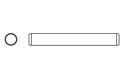 Preview of the Parallel pin ISO 2338 6 m6 x 45 symbol, block PIN_6X45