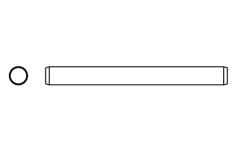 Preview of the Parallel pin ISO 2338 6 m6 x 60 symbol, block PIN_6X60