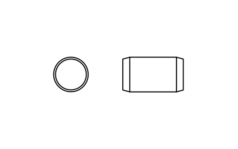 Preview of the Parallel pin ISO 2338 8 m6 x 14 symbol, block PIN_8X14