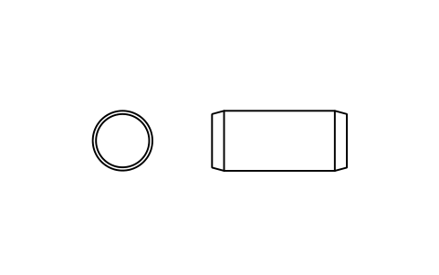Preview of the Parallel pin ISO 2338 8 m6 x 18 symbol, block PIN_8X18