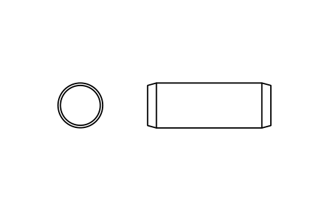 Preview of the Parallel pin ISO 2338 8 m6 x 22 symbol, block PIN_8X22