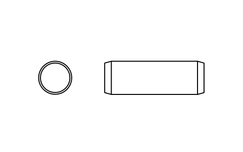 Preview of the Parallel pin ISO 2338 8 m6 x 24 symbol, block PIN_8X24