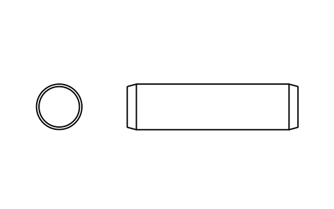 Preview of the Parallel pin ISO 2338 8 m6 x 30 symbol, block PIN_8X30