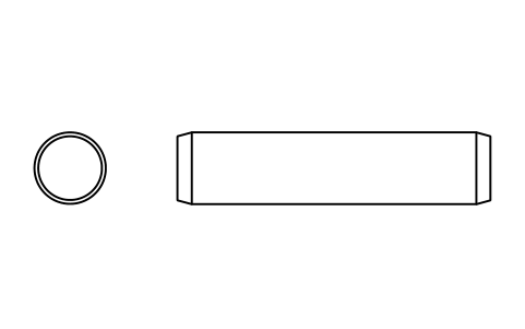 Preview of the Parallel pin ISO 2338 8 m6 x 35 symbol, block PIN_8X35