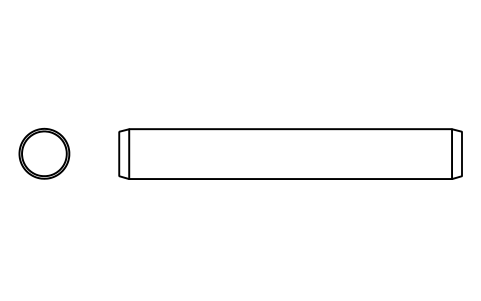 Preview of the Parallel pin ISO 2338 8 m6 x 55 symbol, block PIN_8X55