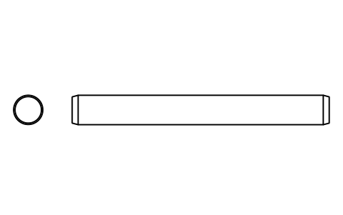 Preview of the Parallel pin ISO 2338 8 m6 x 70 symbol, block PIN_8X70