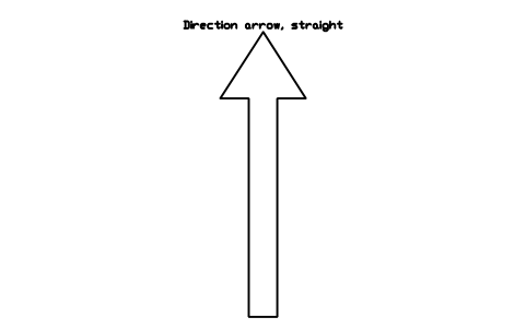 Direction arrow, straight 심볼 미리보기, 블록 PKG_ARROW_STRAIGHT