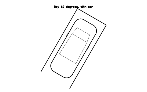 Bay 60 degrees, with car 심볼 미리보기, 블록 PKG_BAY_60_CAR