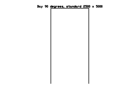 Bay 90 degrees, standard 2500 x 5000 심볼 미리보기, 블록 PKG_BAY_90_STD
